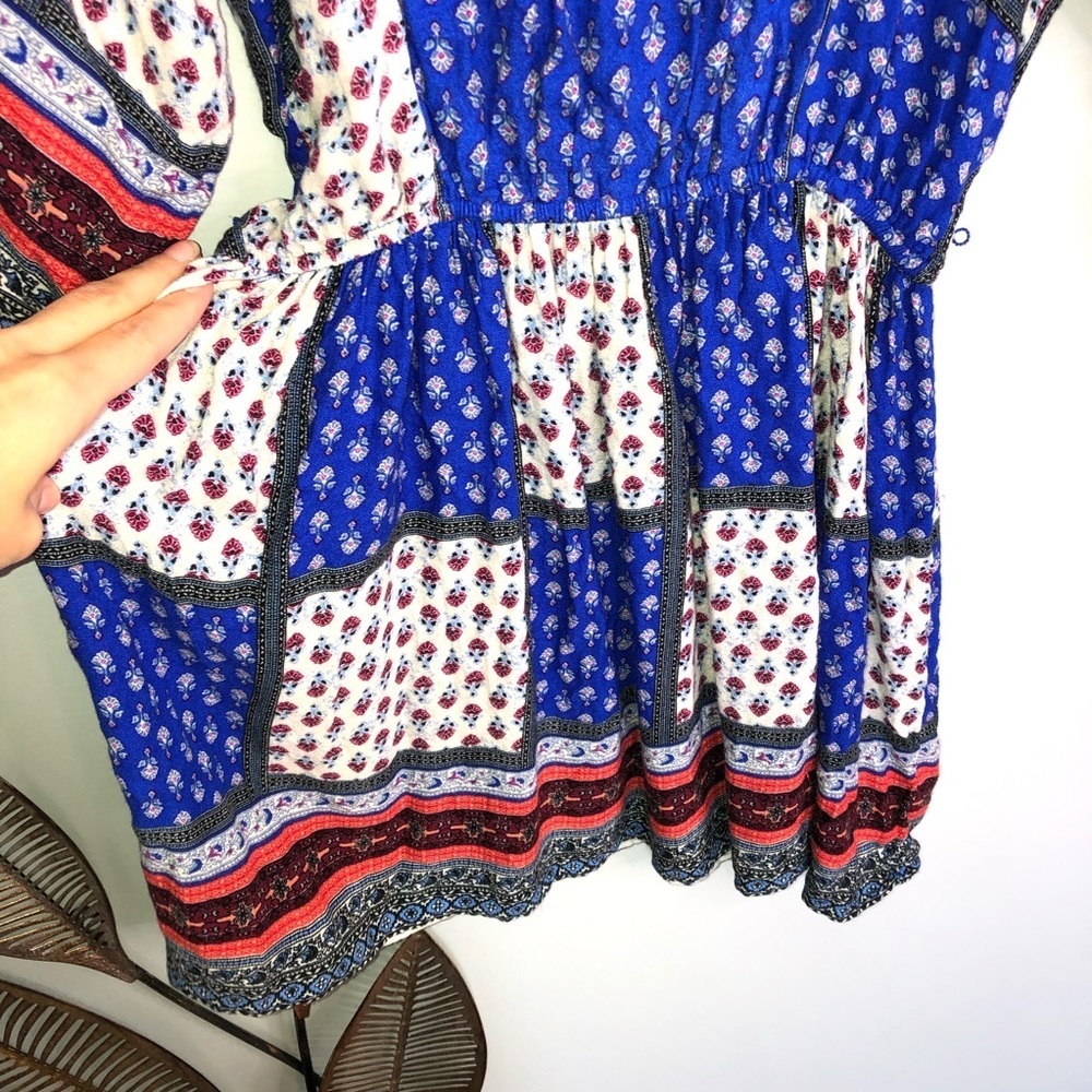 American Eagle Outfitters Flowy Patchwork Boho Dr… - image 7